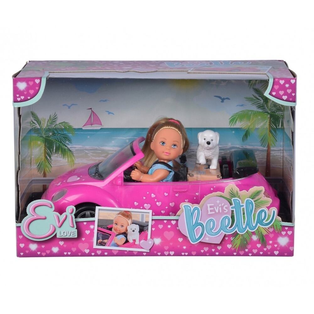 Simba Toys Evi Love  Evi's Beetle Car Puppy Doll Set